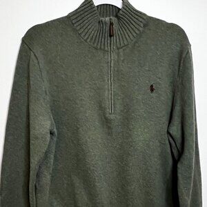 POLO Ralph Lauren 1/4 Zip 100% Cotton Sweater Size M/L